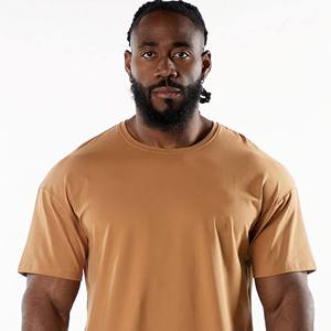 เสื้อยืดแขนสั้นผู้ชาย,ผ้าฝ้าย94% สแปนเด็กซ์6% รัดรูปตัด Raglan คอลูกเรือสนิมไหล่ - Product Image 5