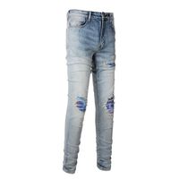 Pantalones Vaqueros de Hombre de Corte Ajustado, Color Sólido, Cómodos de Usar, para Uso Diario, Invierno/Primavera, Lavados, 100% Algodón, Transpirables, de Secado Rápido