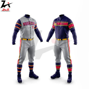 Wholesale Durable Comfortable Polyester Plain Breathable Button <b>Baseball</b> Jersey Sports Uniform Printed Customizable 300g Fabric - Product Image 2