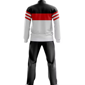 Traje de Jogging Barato Unisex Trajes de Deporte Personalizados en Blanco Rojo y Negro 100% Algodón Patrón Sólido PARA LA Temporada de Primavera - Product Image 6
