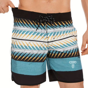 Services OEM Prix raisonnable Conception personnalisée Short de bain sportif à taille élastique 100% polyester Anti-froissement Longueur genou pour hommes - Product Image 4