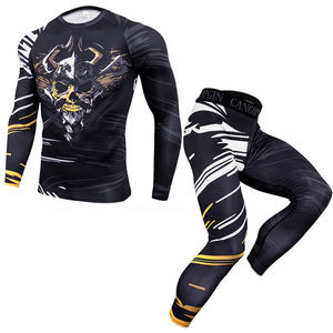 Mma Rash Guard Tops Rashguard Rash Guard Camisas de compresión personalizadas para hombres Camisa de compresión de manga larga Rash Guard - Product Image 3