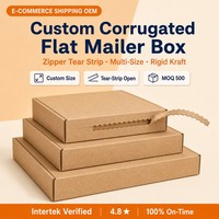 Boîte d'expédition en carton ondulé personnalisée avec logo, pour produits électroniques, boîte à courrier extra rigide pour l'emballage professionnel