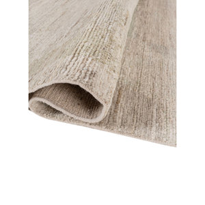 Tapis en laine noué à la main Blythe beige et marron, abstrait, pour salon, entrée, chambre, couloir, styles puzzle rectangulaires - Product Image 2