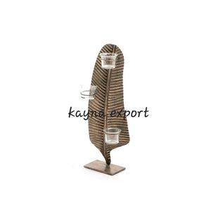 Portavelas votivo de Metal fundido hecho a mano, nuevo diseño moderno de lujo, portavelas de aluminio chapado en oro, decoración de iluminación navideña - Product Image 6