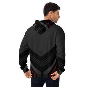 T6X Unisex felpa con cappuccio ferocemente nero rosso francese in cotone Terry lavorata all'uncinetto di dimensioni XL leggero Anti-strizzacervelli solido modello personalizzato - Product Image 2