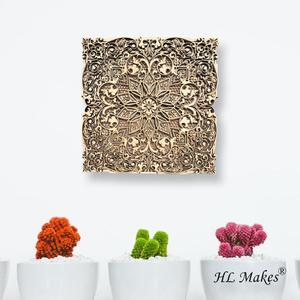 Mandala duvar sanatı Monogram rustik ahşap duvar sanatı benzersiz ahşap dekorasyon duvar dekorasyonu asılı - Product Image 4