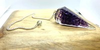 Fabriqué à la main de haute qualité métaphysique améthyste Orgone cristal pendule guérison spirituelle Reiki radiesthésie Souvenir cadeau personnalisé
