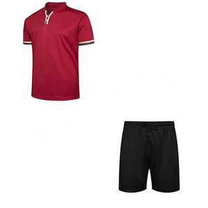 Sprixo Enterprises Hombres 2 piezas Bordado Imprimir Botón Frontal Camisas de manga corta Top y pantalones cortos Conjuntos 100% Algodón Nuevo diseño - Product Image 5