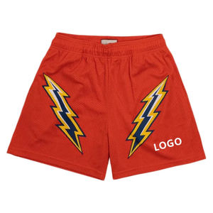 Hot Summer <b>Men's</b> Custom Made Casual Mesh <b>Shorts</b> Solid Style Anti-Wrinkle Eco-Friendly Hot Selling Digital Printing Sublimation - Product Image 1