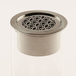 Vente chaude brûleur d'encens acrylique Bakhoor brûleur de table Portable décor à la maison pour Ramadan dernière conception en finition argentée - Product Image 2