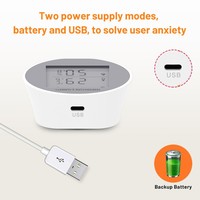 Tuya Smart WIFI Sensor de temperatura y humedad con pantalla LCD Control de aplicación alimentado por USB para uso doméstico y hotelero