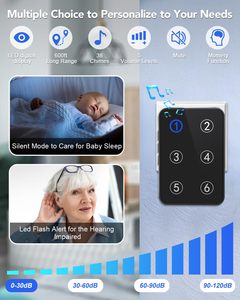 Daytech <strong>Door</strong> <strong>Alarm</strong> Sensor LED Digital Display Reminder Device Long Distance Signal Reception Doorbell Alarme De Porte - Product Image 2