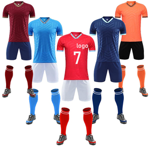 Personalized Customized Football Uniform Set-Breathable Mesh Moisture-Wicking Fabric-Heat-Transfer Printed Short Football - Product Image 1