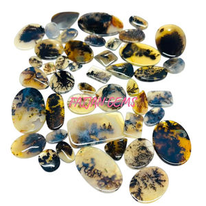 Piedra Preciosa de Cuarzo Sajar Dendrítico Natural de Alta Calidad, Cabujón de Forma Mixta, Piedra para Colgante de Joyería, Certificado por Terceros - Product Image 1
