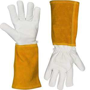 Gants de protection pour les travaux de fabrication métallique et de soudage, conception en cuir résistant à la chaleur pour les gants de soudage MIG TIG - Product Image 4