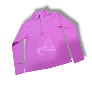Ensemble d'équitation à demi-fermeture à glissière pour femmes-Mode féminine-Sport-Logo rose-Vêtements de sport sur mesure-Couches de base équestres - Product Image 1
