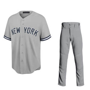 Diseño personalizado 100% Poliéster Uniforme de béisbol Transpirable Ropa deportiva de secado rápido Precio bajo Conjuntos de secado rápido - Product Image 1