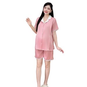 Conjunto de pantalones cortos de encaje de seda minimalistas transpirables de alta calidad para uso diario para mujeres embarazadas y posparto No hay ningún Fading-B784 - Product Image 1