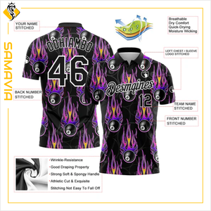 Maillots de bowling imprimés personnalisés pour hommes | Fabricant de polo personnalisé - Product Image 1