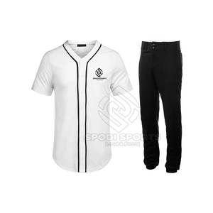 Nuevo diseño de alta calidad de secado rápido uniforme de béisbol para la venta al por mayor uniforme de béisbol transpirable - Product Image 1