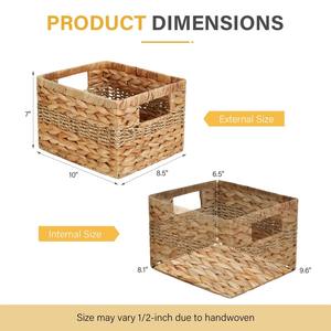 Paniers tissés décoratifs avec poignées intégrées, panier de rangement fait à la main, vente en gros, écologique, fabriqué au Vietnam - Product Image 2