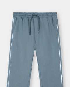 กางเกงจ็อกเกอร์ผู้ชายสีน้ำเงินเทา คุณภาพสูง ทันสมัย พร้อมเชือกผูกเอวปรับได้ กางเกงสั่งตัด สวมใส่สบาย สไตล์ลำลอง - Product Image 4