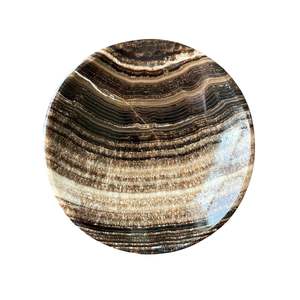 Assiettes décoratives en onyx multicolore naturel, vaisselle en grès artisanale, plat de service pour en-cas avec finition brillante - Product Image 4