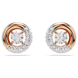 Dazzling <b>Rose</b> <b>Gold</b> Dextera <b>Stud</b> <b>Earrings</b> with Round Lab Grown Stones Wholesale Jewelry Vendor OEM ODM Private Label Supply - Product Image 5