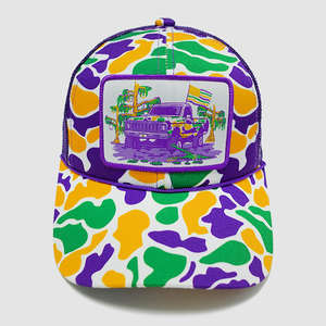 2025 dernière mode classique personnalisé sublimé haute qualité 5 panneaux hommes casquette 3D brodé Logo maille Snap Back chapeau de camionneur - Product Image 5