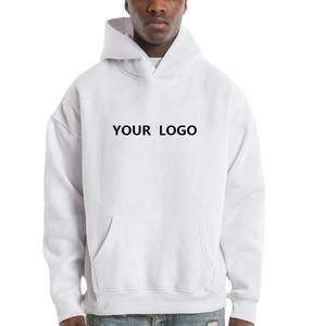 Vente en gros de sweats à capuche noirs et blancs teints unis pour hommes veste d'hiver en polyester/coton de couleur personnalisée OEM - Product Image 5