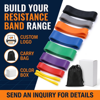 Bandes de résistance en latex de qualité supérieure PUREFLEX avec logo personnalisé - Durables, imperméables, pour le sport et la remise en forme, avec sac de transport, emballage en boîte couleur pour la vente en gros