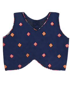 ชุดเลเฮนกาโชลีแบบดั้งเดิมสำหรับเด็ก สีน้ำเงิน ยี่ห้อชอริยัม แฟชั่น |   ชุดสำเร็จรูปแบบยาวถึงพื้นสำหรับงานแต่งงานและงานเลี้ยง - Product Image 5