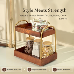 ชั้นวางจัดระเบียบอเนกประสงค์สีน้ำตาลอิฐสำหรับจัดเก็บเครื่องสำอางและที่วางแสดงสำหรับโต๊ะเครื่องแป้งห้องน้ำจากอินเดีย - Product Image 2