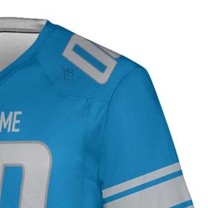 Maillots de football américain de haute qualité 100% coton maille respirante séchage rapide taux de gros OEM personnalisé toutes les tailles disponibles - Product Image 3