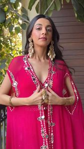 Indian Party Wedding Festival Ethnic Wear Blouse And Plazzo With <b>Shrug</b> Most Selling Exclusive Indian <b>Women</b> Girl Wear Pink Color - Product Image 2