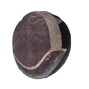 Perruque toupet 100% cheveux humains pour hommes, prothèse de cheveux indiens Remy, comprenant une vague d'eau crépue et droite du Bangladesh - Product Image 1