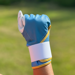 Premium Cabretta Leather Baseball Batting Gloves Unique Color Combo Adjustable Long Cuff Ambidextrous Durable Eco-Friendly Hand - Product Image 5