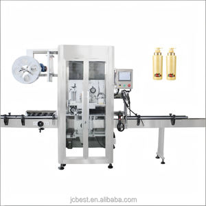 Machine d'étiquetage automatique et de thermoformage pour bouteilles carrées en plastique, métal, verre, shampoing, assurant une finition sans plis - Product Image 2