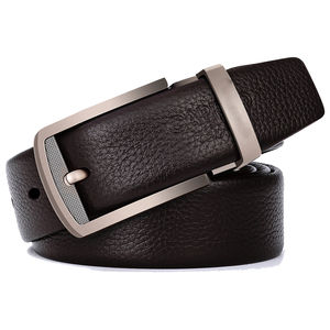 Soft New Premium Vintage Stitched <b>Leather</b> <b>Belt</b> for Men-Alloy Buckle with Clean Stitching and Customizable Length - Product Image 2