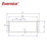 Usinage CNC Boîtier en aluminium anodisé Boîtiers d'instruments électroniques Boîtier PCB Boîte de jonction Boîte de rail Din