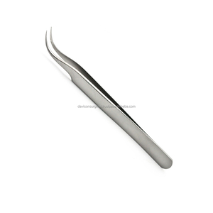 Forceps de alta calidad para joyería quirúrgica, acero inoxidable, #7, curvado, 11cm - Product Image 3