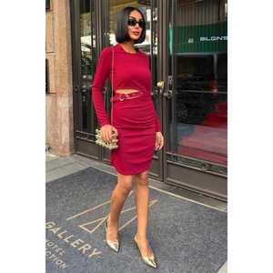 Vestido Sandy 2917 Transpirable con Cintura Recortada y Detalle de Cinturón - Product Image 5