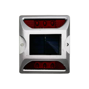 Luci <span class=keywords><strong>Solari</strong></span> <span class=keywords><strong>a</strong></span> LED RGB Riflettenti Quadrate Rialzate IP68 Impermeabili con Pannello Solare in Alluminio per Sicurezza Stradale e Giardino - Product Image 3