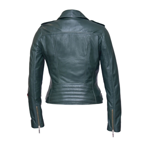 Chaqueta de Cuero Satinado para Mujer, Venta al por Mayor ODM, Cuello Alto, Piel de Oveja, Ideal para Primavera, Diseño OEM Personalizable con Logotipo - Product Image 2