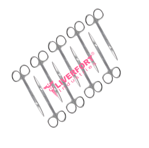 Paquete de 10 tijeras de Iris de alta demanda, tijeras quirúrgicas de acero inoxidable de microprecisión, diseño recto de punta fina para Hospital - Product Image 3