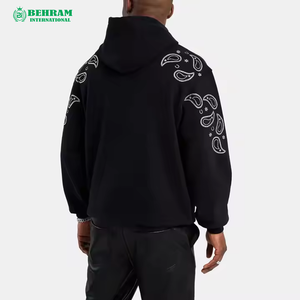 Sweat à capuche vintage personnalisé pour hommes 100% coton polaire 400GSM sérigraphié sweats à capuche et sweat-shirts unisexe prêt à expédier - Product Image 6