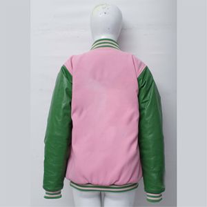 Custom High Quality Eco-Friendly Wool Denim Women's Outdoor <b>Stand</b> Collar Winter Breathable Long Sleeve Varsity Jackets - Product Image 2