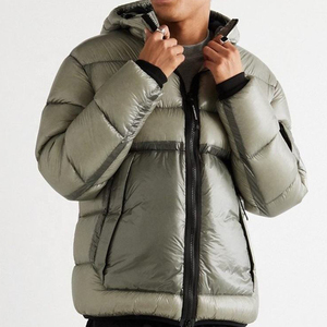 Top Plus Size Puffer Grey Jacket Venta al por mayor Invierno Outdoor Jogging Cuello con capucha Nueva moda Poliéster brillante precio al por mayor - Product Image 2