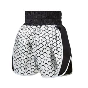 Pantalones Cortos Profesionales de Muay Thai, Pantalones Cortos de Entrenamiento de Satén para Kickboxing y Grappling, Pantalones Cortos Deportivos Elásticos de Cintura Alta para Hombre - Product Image 3